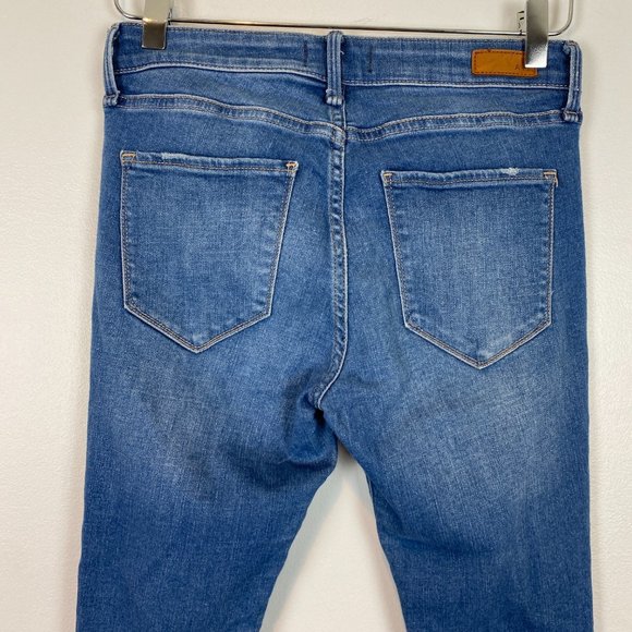 Abercrombie & Fitch Harper Super Skinny Jeans Mid-rise Distressed Blue Size 27 - Picture 8 of 11
